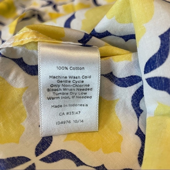 Talbots Yellow and Blue Buttondown Shirt Sz. M - Picture 10 of 10